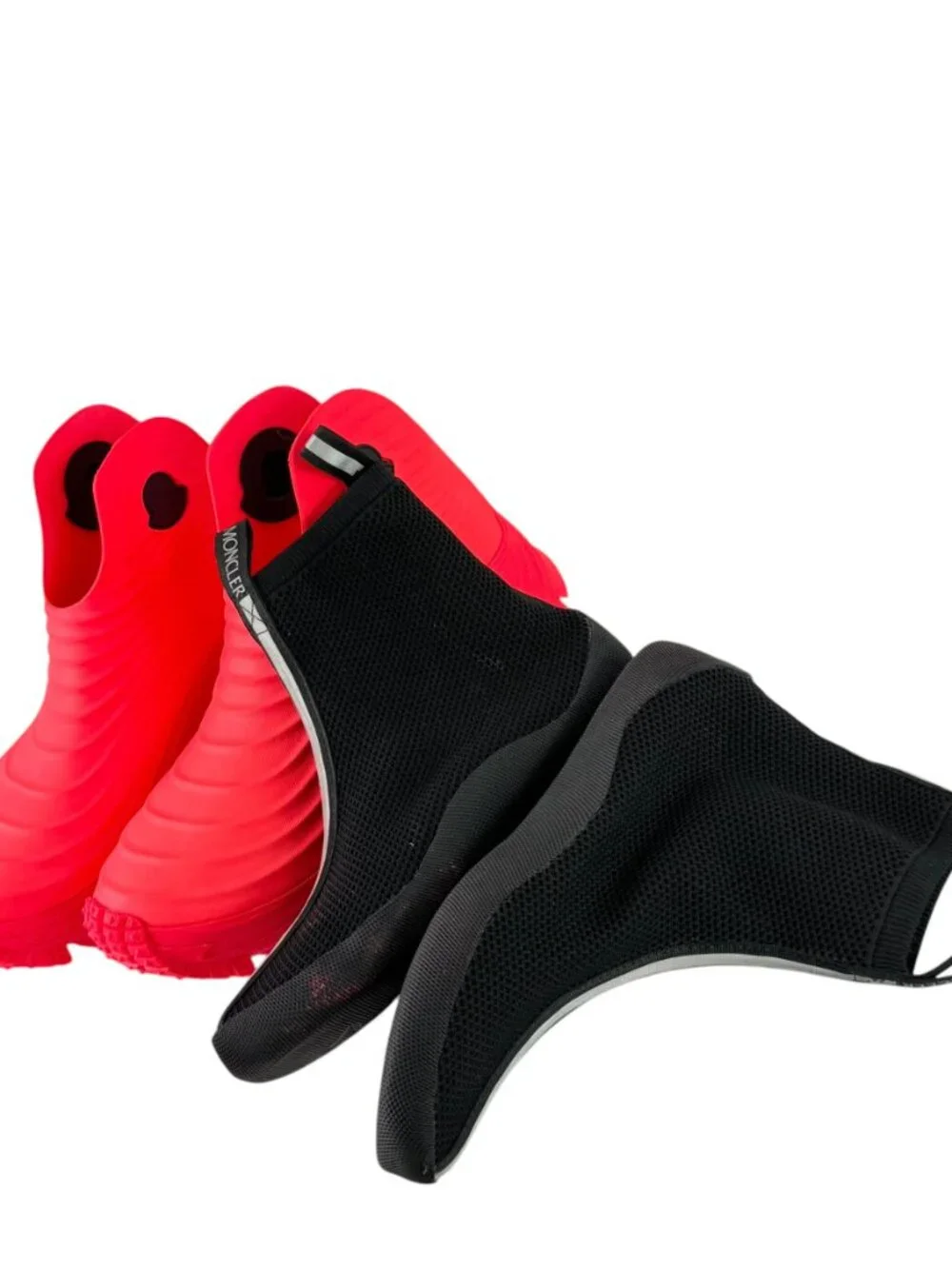 MONCLER Acqua High X Alicia Keys Pink Removable Sock Rubber Rain Boots 37 - 7US